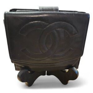 CHANEL Black Leather Wallet